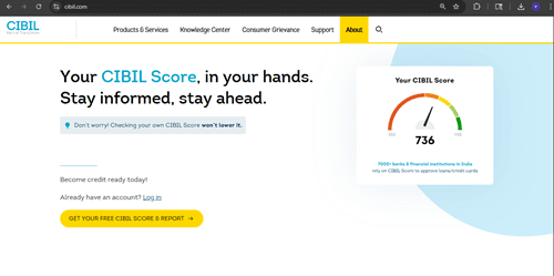 CIBIL Website