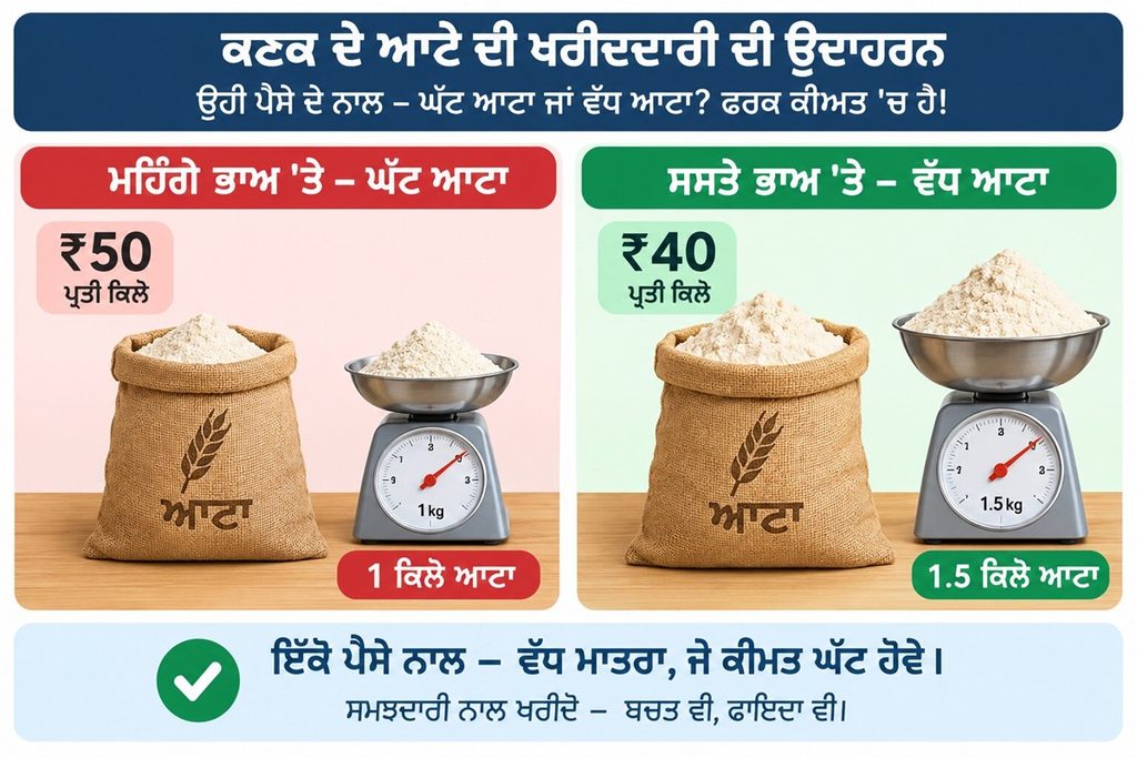 kanak-de-aate-di-kharidari-example